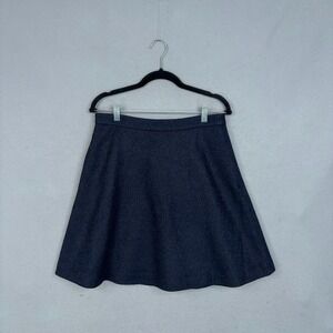 Banana Republic Skirt Womens 6 Navy Blue Wool Blend A-Line Mini Preppy Career